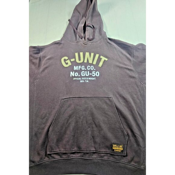 G-Unit Hoodie Men’s 3XL Brown Heavyweight Pullover Workwear Gorilla Unit 50 Cent - Picture 1 of 16